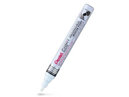 PENTEL Märkpenna Paint Marker rund vit - Lyreco - Kontorsmaterial - Pennor - Märkpennor - Rund spets