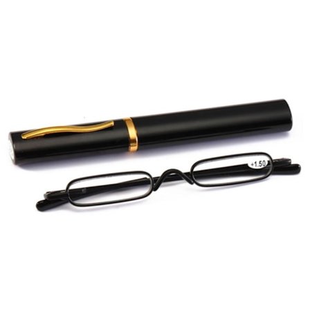 Læsebriller med styrke +1.0 - +4.0 med sikker opbevaring