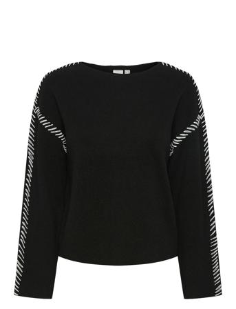 Yasstitcha Ls Knit Pullover S. Noos Tops Knitwear Jumpers Black YAS
