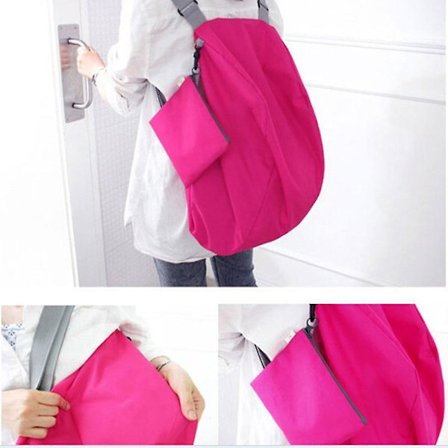 Foldbar skulderveske, handlepose, strandryggsekk