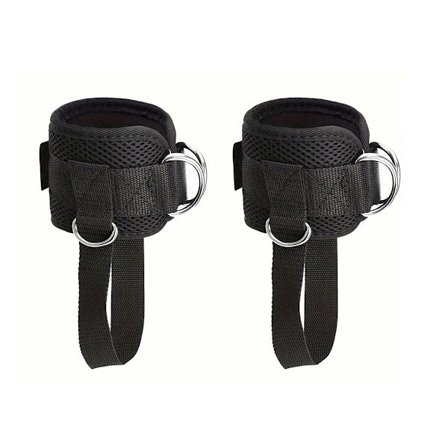 Ankelstropper til kabelmaskine, justerbare fitness glute kickback polstrede stropper med D-ring til kabelmaskine, bløde stofmaterialer holdbare