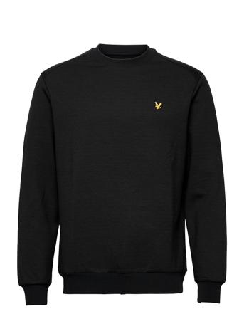 Crew Neck Fly Fleece Black Lyle & Scott Sport