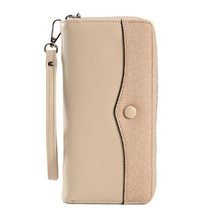 Dam plånbok lång dragkedja koppling stor kapacitet telefonväska