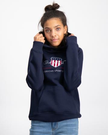 GANT ARCHIVE SHIELD HOODIE Blau Hoodies/Kapuzenpullover Mädchen - Kidsbrandstore
