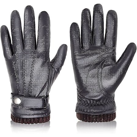 Vinterhansker i saueskinn for menn. Varme kasjmirfôret