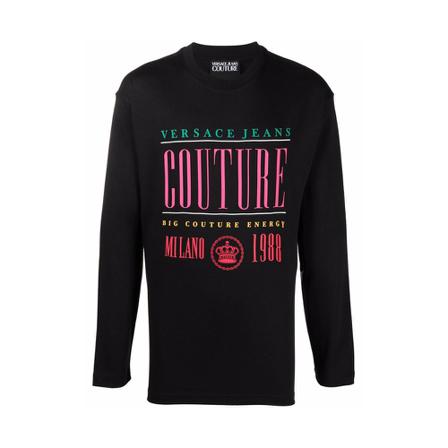 Versace Jeans Couture Sweatshirt , Zwart , Heren , Maat: L