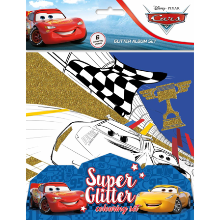 Cars 6 St Färgläggningssidor Med Glitter Pysselpaket Bil Bilar