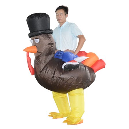 Oppblåsbar Halloween Kostymer Kalkunkostyme for Menn