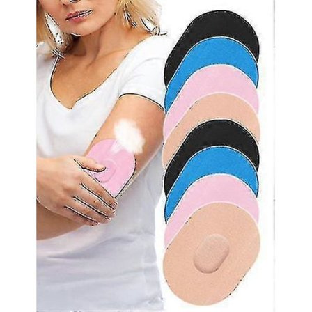 Vandtætte/svedtætte, selvklæbende sensorpuder til kontinuerlig glukoseovervågning (CGM) - 4 farver