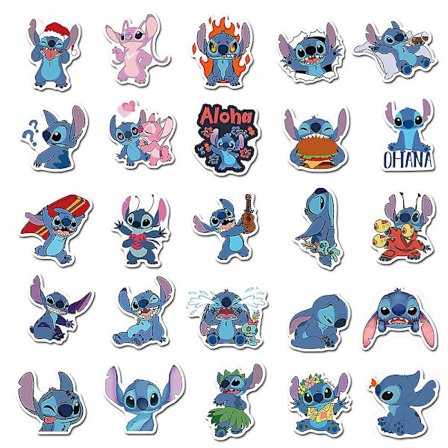 50 stk./sæt Lilo & Stitch klistermærker sæt Tegneserie Vandafvisende Telefon Flaske Laptop Bagage Dekaler