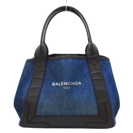 Balenciaga Vintage, Pre-owned Denim totes Blauw, Dames, Maat:ONE Size,leer