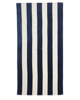 Velurhåndkle stripete 80x160 cm Marine