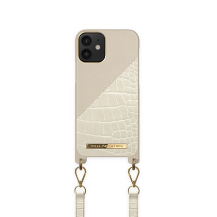 Atelier Necklace Case iPhone 12 Mini Cream Beige Croco