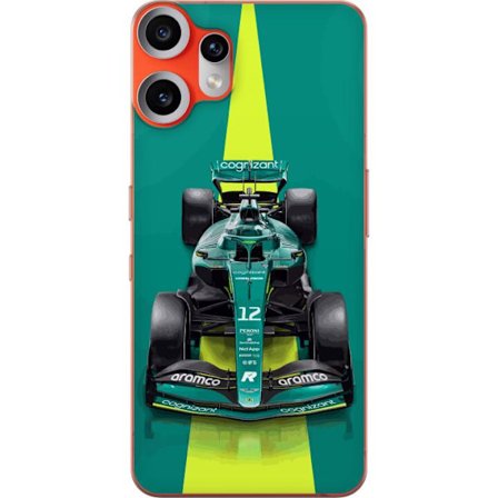 Yhteensopiva Puhelinkuori Nothing Nothing CMF Phone 2 Pro Aston Martinin Formula 1 -auto vihreässä kilpailumuotoilussa, jossa on moderni studiosentu