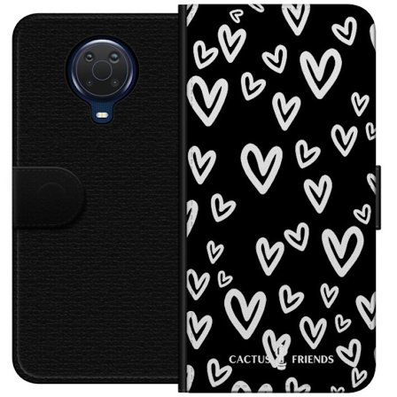 Kompatibel Tegnebogsetui til Nokia Nokia G20 Cactus and Friends - Handdrawn Love Chaos