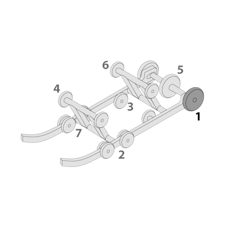 Sno-X Boggiehjul pos. 1 - Arctic Cat Crossfire 800 2010-2011