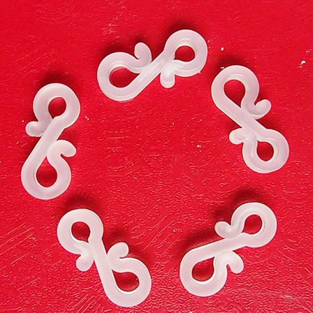 50 stk. Tagrende Hængekroge S Klips Hængekroge HVID