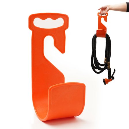 Vægmonteret haveslangeholder Slangeophæng til vægmontering Vandhane Slangeholder Krog Vandslange til husholdning Teleskopisk slangeophæng (Orange)