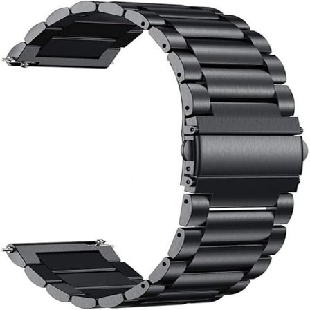 Klockarmband i rostfritt stål för Samsung Galaxy Watch 46mm, snabbfäste design metallkedja klockarmband med dubbel tryckknappsdesign, vikbart