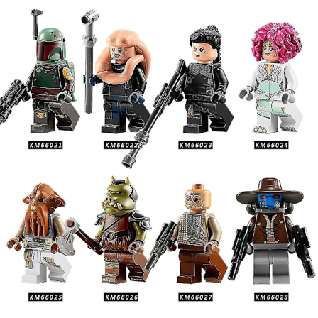 8 stk Star Wars byggeklosser minifigurer små partikler sporede leketøyposer