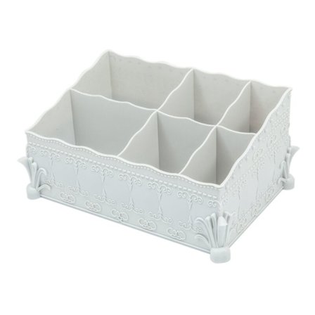 Kosmetisk förvaringslåda Makeup lådorganiserare Nagellack Makeup behållare Kontorsmaterial förvaringslåda Grå