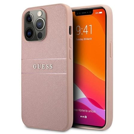 Guess GUHCP13XPSASBPI iPhone 13 Pro Max 6,7" rosa/rosa hardcase Saffiano Stripe