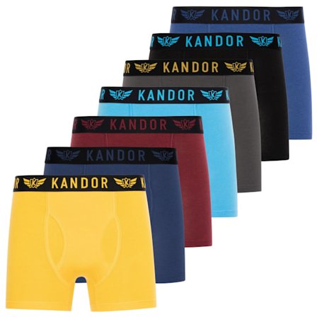 Kandor Herr Bambers Bambu Boxer Shorts (7-pack) S Gul