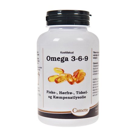 Camette Omega 3-6-9 120 kaps., Helse & Madvarer, Andre Kosttilskudsolier, Omega Kombinationer