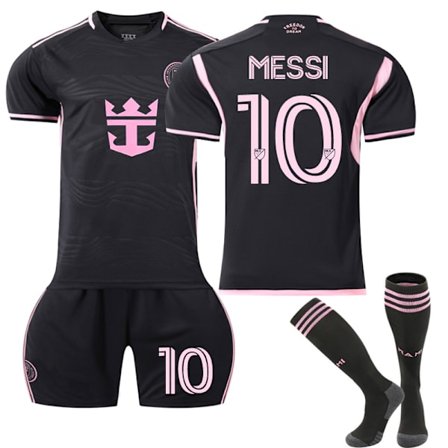 2024 Inter Miami CF Away Fotbollströja med strumpor för Kid nr 10 Messi 1 1