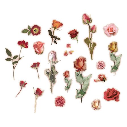 40 st Journal klistermärke papper självhäftande klistermärke blommig design vackra utsökta Journal papper dekor för heminredning ros