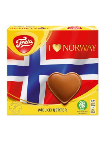 FreiaThin hearts of milk chocolate 0.13kg