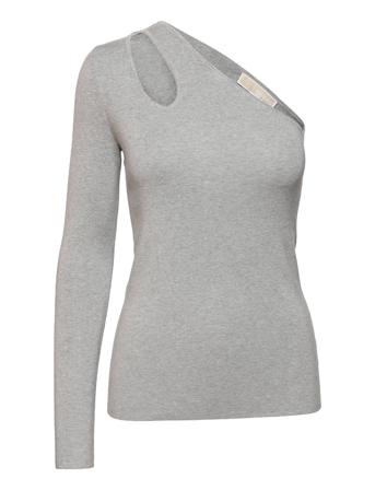 Shldr Cutout Swtr Grey Michael Kors