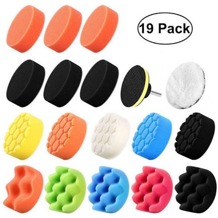 BET 19-delad 80 mm poleringssvamp poleringssats för med M14 borr