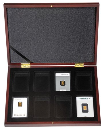 Møntkassette VOLTERRA til 8 guldbarrer i blisteremballage