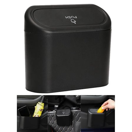 160*143*85mm Bilsoppsamlare med lock, papperskorg, biltillbehör interiör för hem, kontor, lastbil, sängbordssophållare