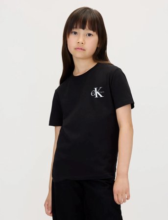 Calvin Klein Chest Monologo Ss T-Shirt - Black - 164