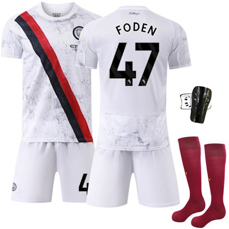 -26 ny sportsdrakt 17 De Bruyne klubb fotballdrakt nr. 9 Haaland Manchester City bortedrakt