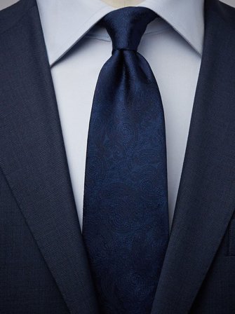 John Henric Men's Dark Blue Tie Formal Size 8