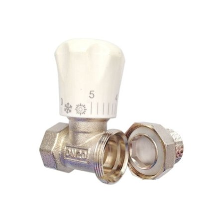 Termostatisk radiatorventil i mässing 1/2 tum rak typ DN15 Automatisk temperaturkontrollventil Luftvärme(DN15)