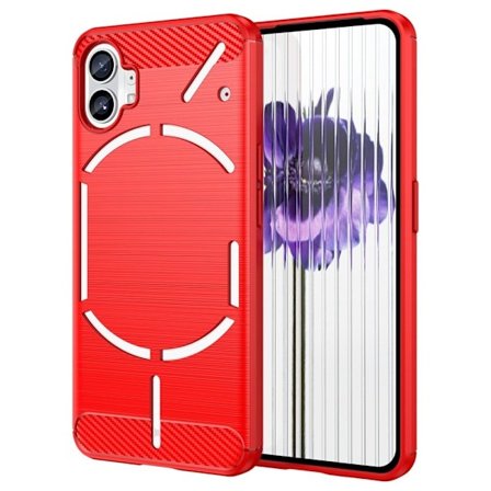 Carbon Flex Suojakotelo Nothing Phone (1) - Punainen