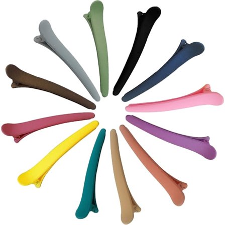 12 stk. Hårklemmer, Krokodille-Andenæbsklemmer Multifarvet Plastik Hårspænder Hårstyling Klemmer til Piger Kvinder Frisør