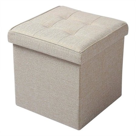 Rootz foldeopbevaringsskammel - Cube Ottoman - Polstret bænk - Alsidige møbler - 37,5 cm x 38 cm x 37,5 cm