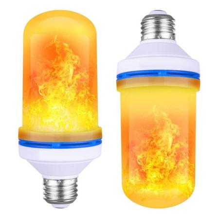 Flaming LED-lampepære 2-pak yellow E27