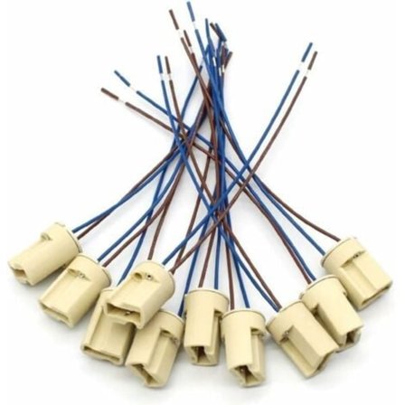10 stk. G9 Lampeholder, G9 Keramisk Sokkel med 150 mm Teflonledning til G9 LED Halogenpærer i Hjemmet.pa