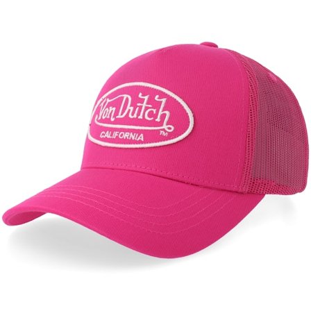 Von Dutch - Oval Patch Hot Pink A-Frame Trucker Trucker Pink Cap - @ Hatstore