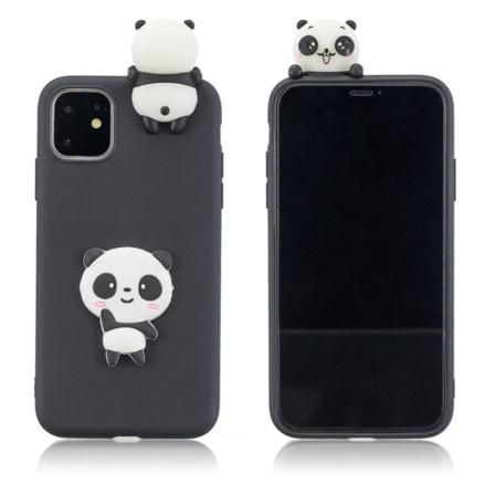 Cute 3D iPhone 11 Pro Max kuoret - Musta / Panda Black