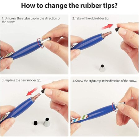 Pekskärmspennor kompatibla med pekskärmar, 5 stycken kapacitiva pekpennor för barn kompatibla med Ipad Iphone surfplatta