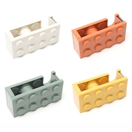 4-pak Skrivebordsdispensere til tape, søde 4-farvede tapedispensere til gaveindpakning, tapeskærere, velegnet til kontor, hjem, skole og hobby.