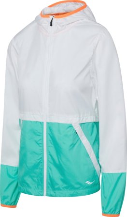 Saucony Women's Packaway Jacket Women unlined workout jackets White L