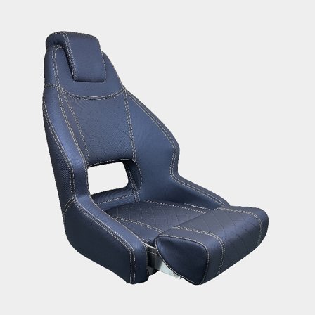 Sedile per barca ESM RM52 Flip-Up, 52 x 70 x 60 cm, con seduta ribaltabile, blu marino